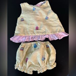 Charming Yellow and Pink Kids Ruffle Set